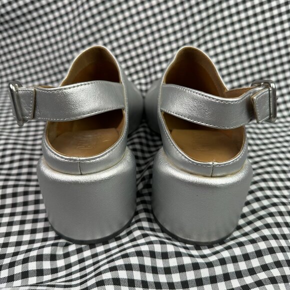 CAMPER Niki Silver Metallic Futuristic Mule Clogs Size EU 37 / US Women's 7 - Picture 6 of 6